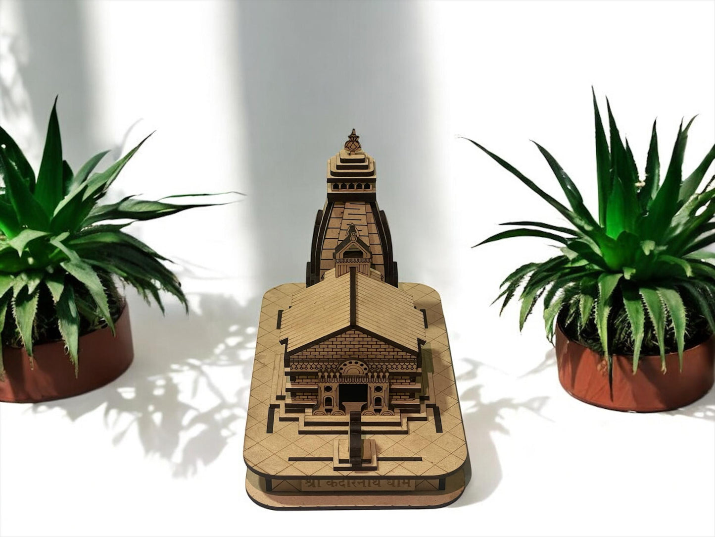 Kedarnath Temple Wooden Laser Cut Model – Divine Home Décor & Spiritual Gift