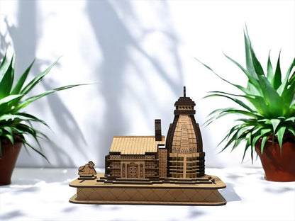 Kedarnath Temple Wooden Laser Cut Model – Divine Home Décor & Spiritual Gift