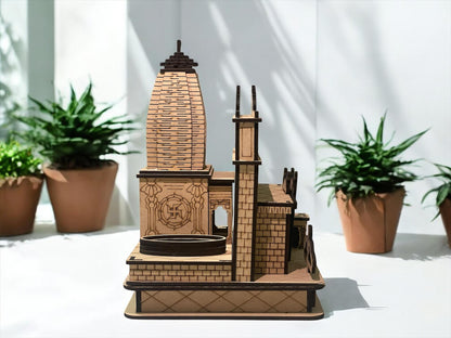 Khatu Shyam Ji Wooden Laser Cut Temple Model – Intricately Designed Divine Mandir