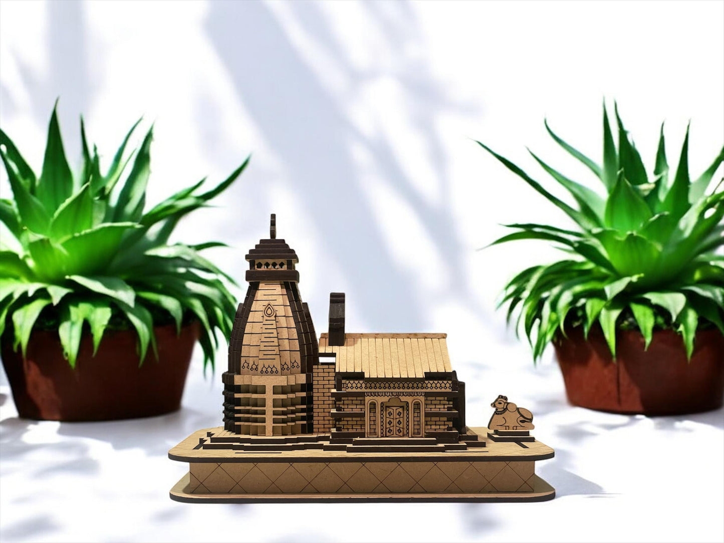 Kedarnath Temple Wooden Laser Cut Model – Divine Home Décor & Spiritual Gift