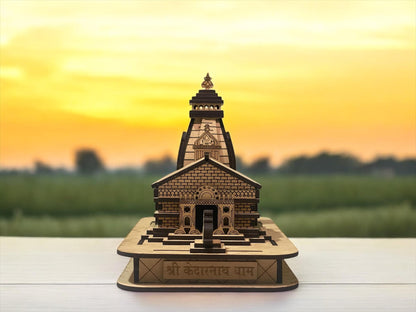 Kedarnath Temple Wooden Laser Cut Model – Divine Home Décor & Spiritual Gift