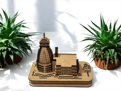 Kedarnath Temple Wooden Laser Cut Model – Divine Home Décor & Spiritual Gift