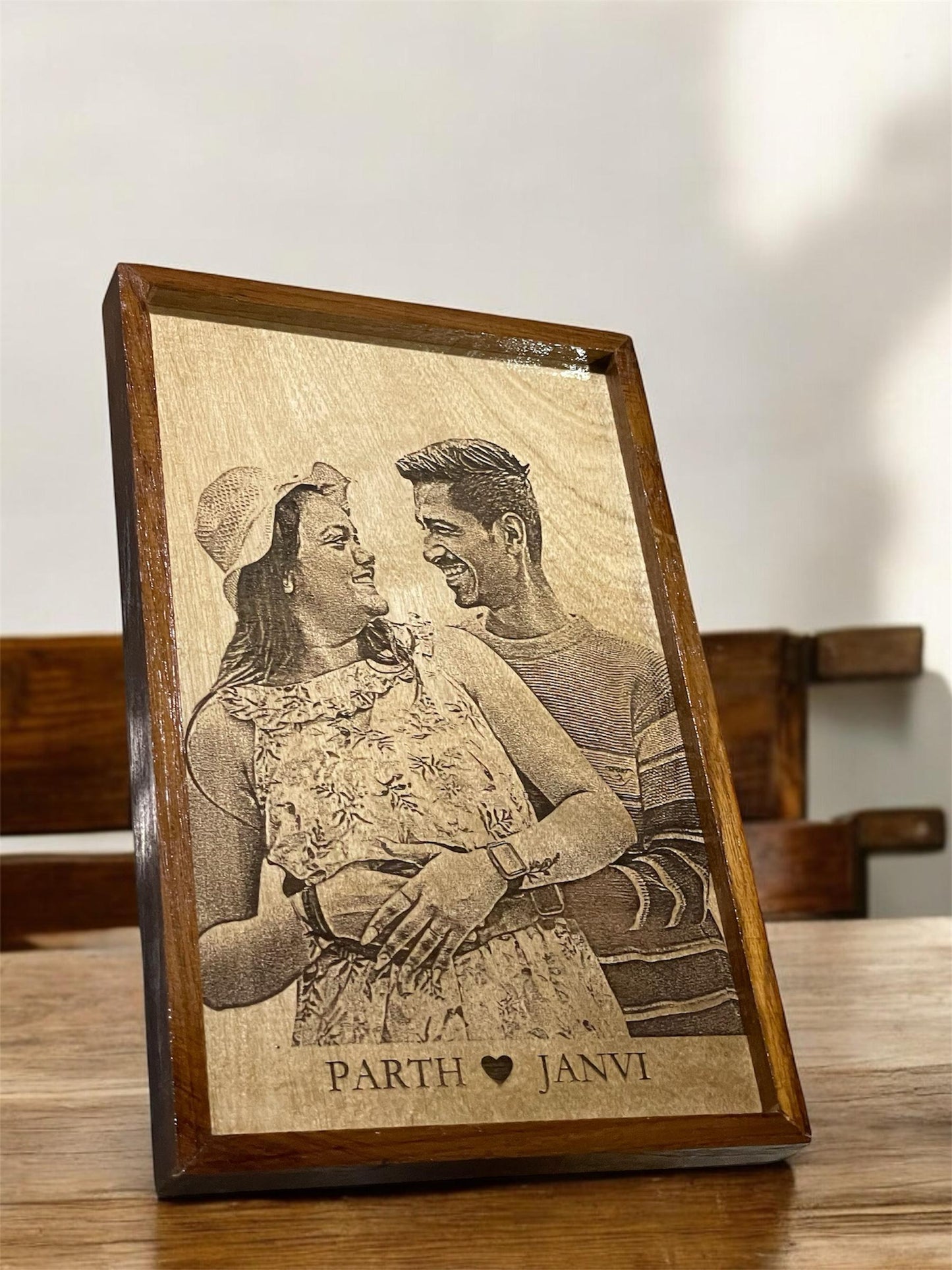 Custom Wooden Engraved Photo Frame | Unique Gifts