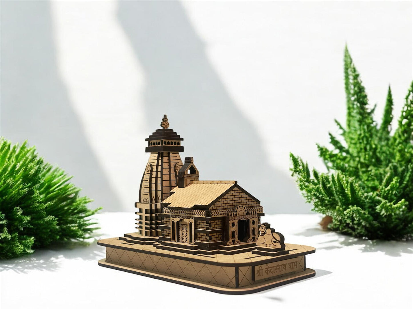 Kedarnath Temple Wooden Laser Cut Model – Divine Home Décor & Spiritual Gift