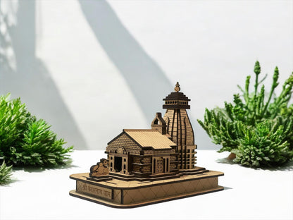 Kedarnath Temple Wooden Laser Cut Model – Divine Home Décor & Spiritual Gift