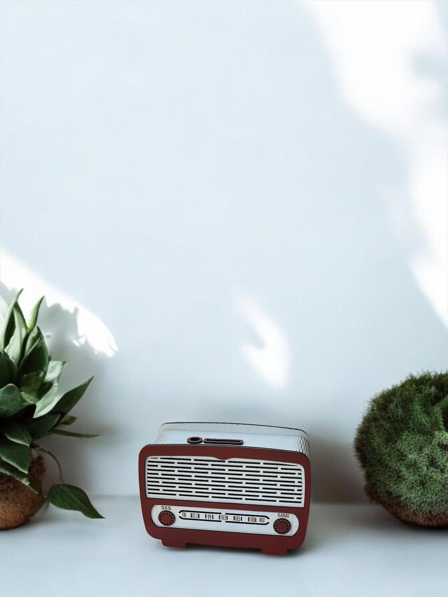 Wooden Vintage German Radio Piggy Bank – Retro Style Money Saver