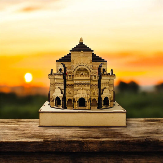 Laser cut Wooden Replica of Sarangpur Hanuman Mandir | Handcrafted Devotion for Your Home